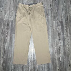 Haggar Clothing Classic Fit Premium No Iron Khaki Chino Tan Pants Men's 34 X 32